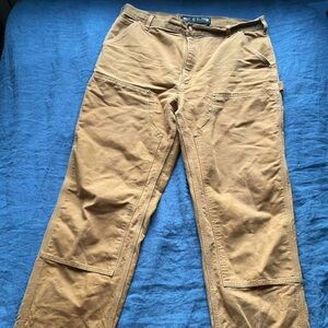Carhartt Brown Double Front Cargo Work Pants Durable Canvas Classic